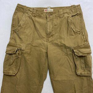 Mossimo Cargo Pants Mens 36 Tan Canvas Wide Leg Baggy 90s